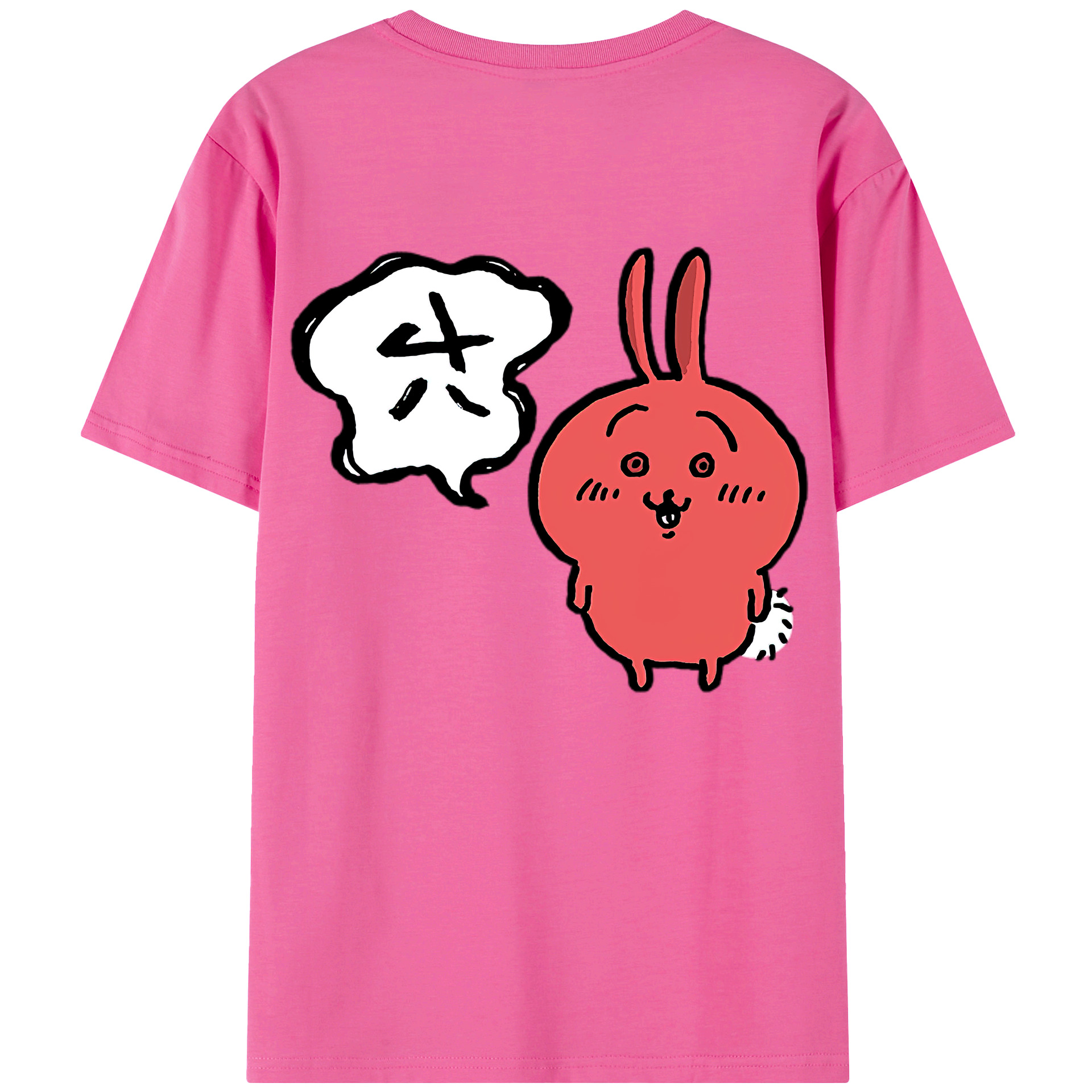 （画像用） ちいかわ ハチワレ Chii-kawa hachiware レディース半袖Tシャツ(バックプリント)